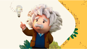 Cartoon of an Einstein avatar