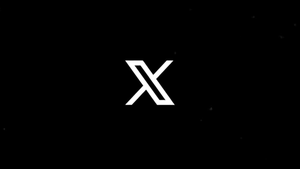 The letter X on a black background
