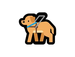 Illustration of guide dog with harness Illustration of guide dog with harness