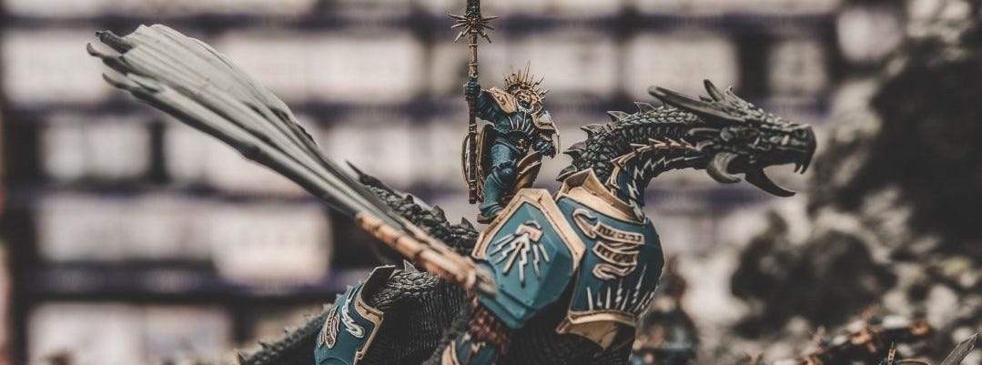 model of a marine riding a dragon model of a marine riding a dragon
