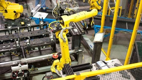 Robot manufacturing parts