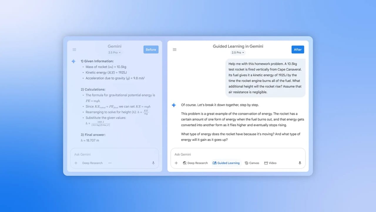 Google Image Learning Lessons Google Launches AI ‘Guided Learning’ Tool to Teach Users