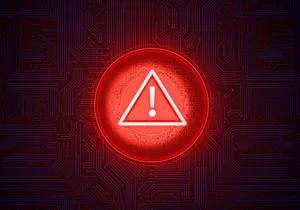 Warning sign of digital risk Warning sign of digital risk