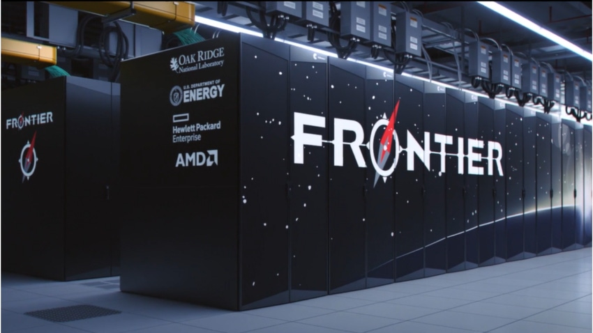 Photo of Frontier supercomputer in a story about using only 8% of GPUs to train a trillion parameters in an LLM