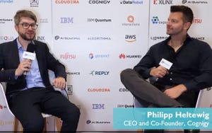 Max Smolaks, editor at AI Business, and Philipp Heltewig, CEO and co-founder at Cognigy