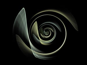 Stylised image of a black swirl 