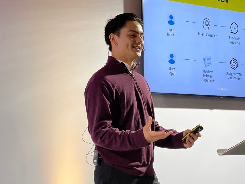 Alex Choi, an AI chatbot specialist from Vodafone weighed the pros and cons of using AI models in customer-facing chatbots at AI Summit London.