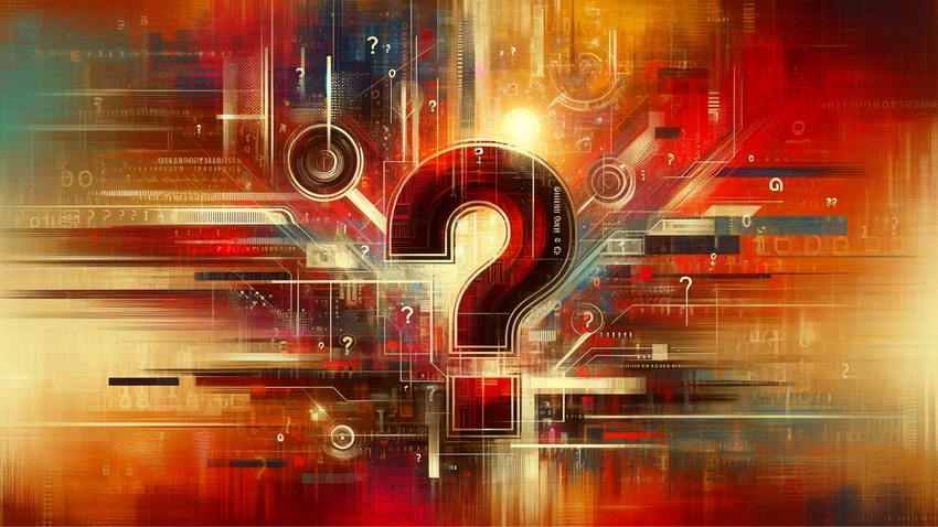 Abstract image with a question mark