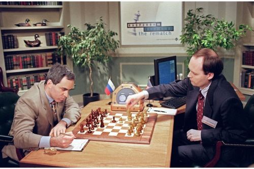 Garry Kasparov in action during match vs the IBM supercomputer