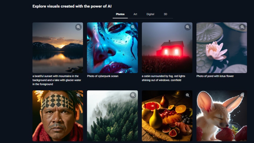 Images generated from text prompts on Shutterstock's AI platform