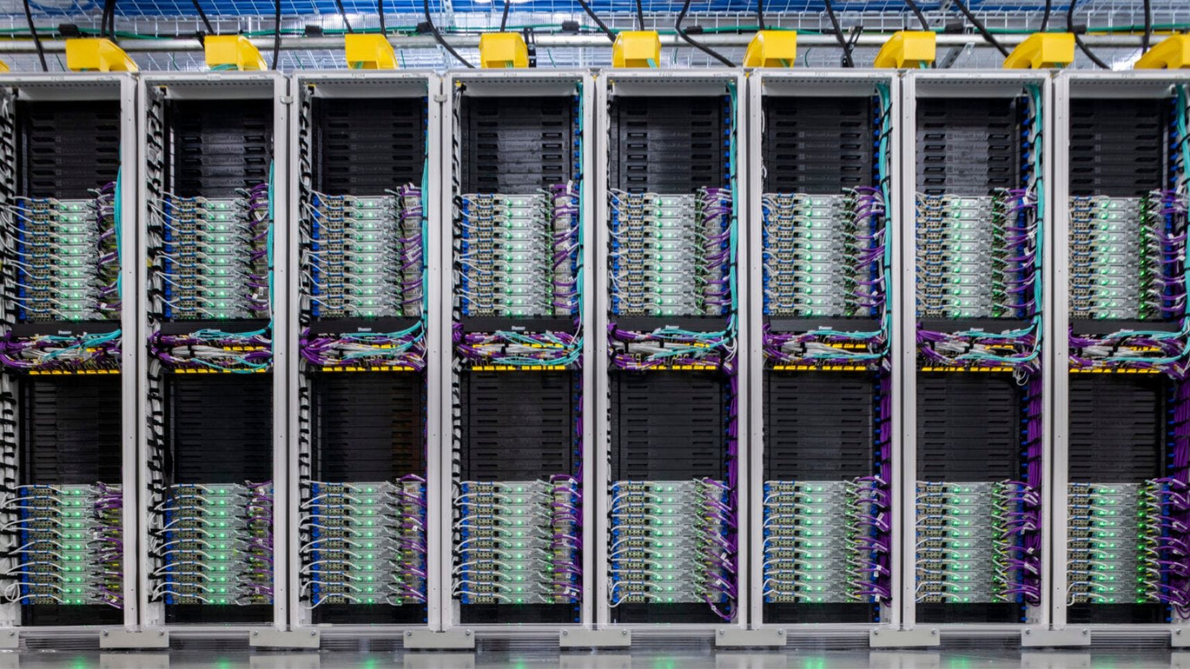 Cobalt CPUs inside Microsoft’s data center in Quincy, Washington. The chips are built on Arm architecture and are optimized for greater efficiency and performance in cloud native offerings