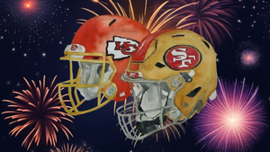 Image of two NFL helmets