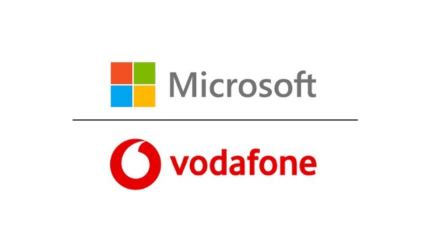 Microsoft and Vodafone logos