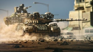Video game tank turret