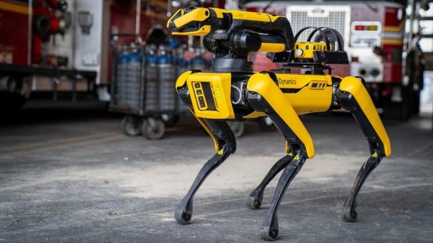Spot, Boston Dynamic's quadrupedal robot. The Hyundai-owned company has pledged its robots won't be used for war.
