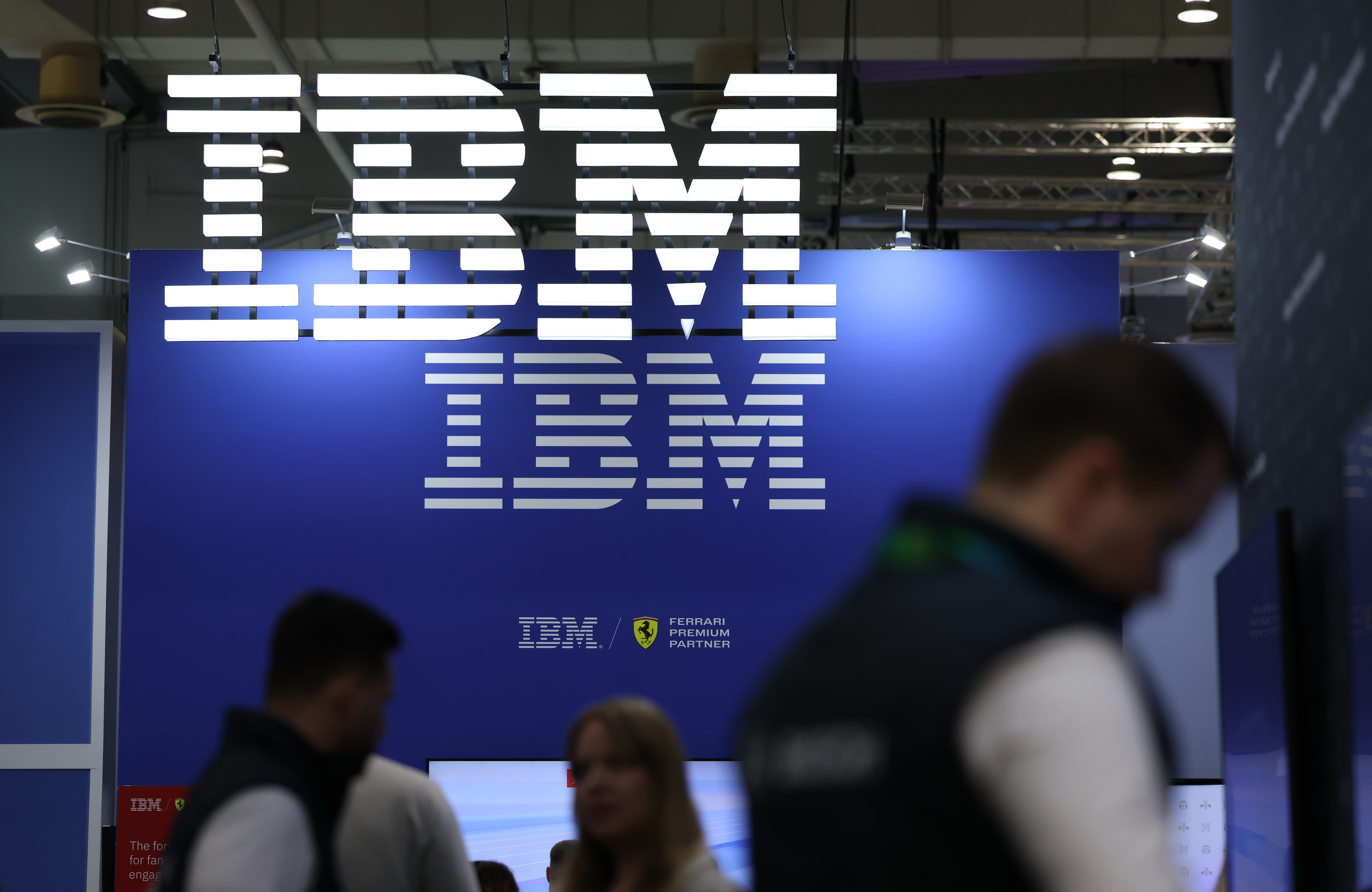 IBM logo on window