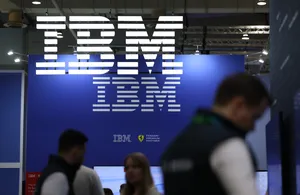 IBM logo on window IBM logo on window