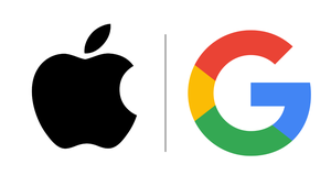 Google logo, Apple logo