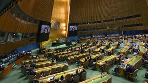 US Ambassador to the United Nations Linda Thomas-Greenfield addresses the UN General Assembly 