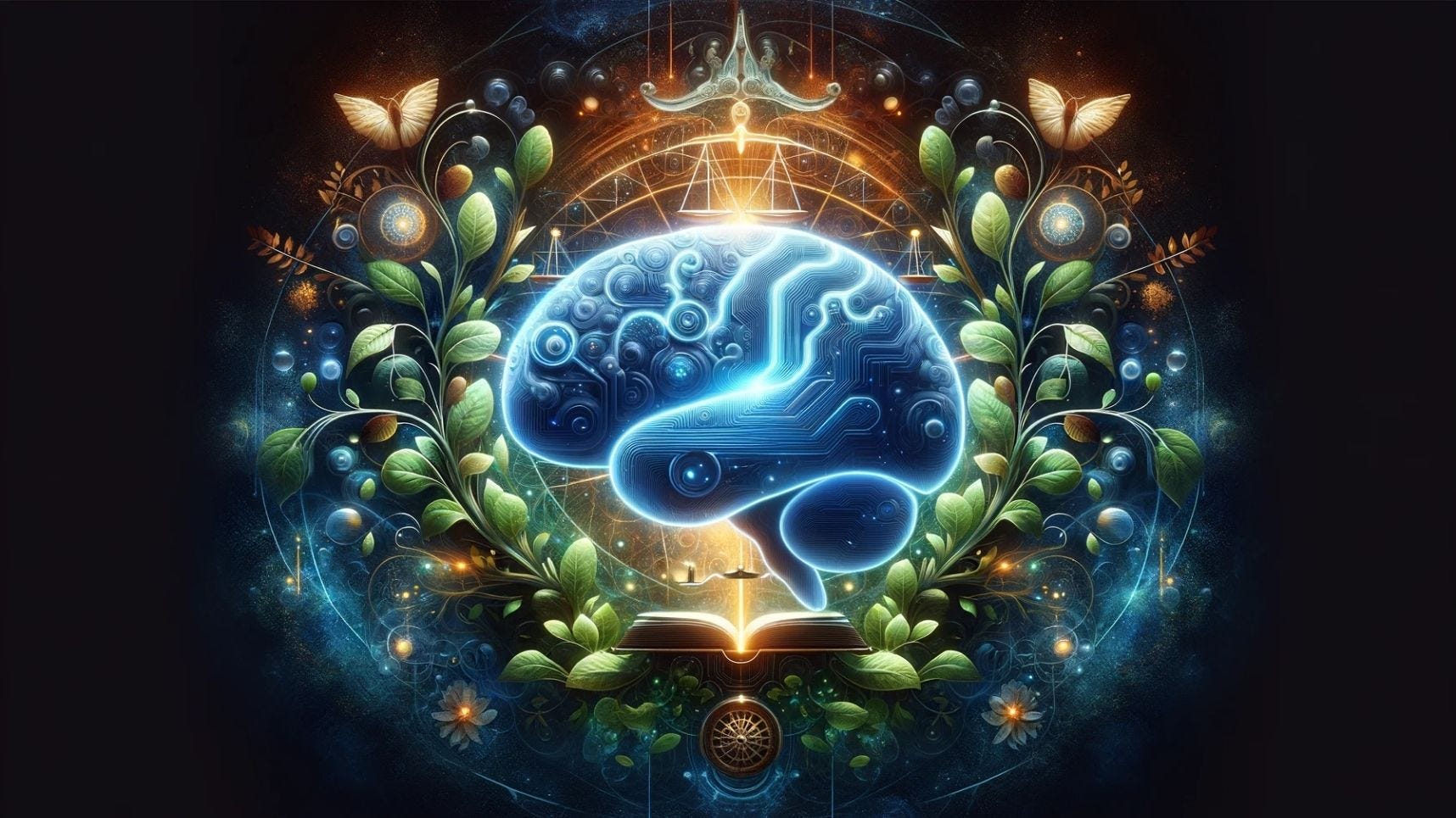 Abstract representation of responsible AI. This image is designed to reflect key principles like ethical growth, balance, and wisdom, elements crucial in the development and implementation of AI technologies. Abstract representation of responsible AI. This image is designed to reflect key principles like ethical growth, balance, and wisdom, elements crucial in the development and implementation of AI technologies.