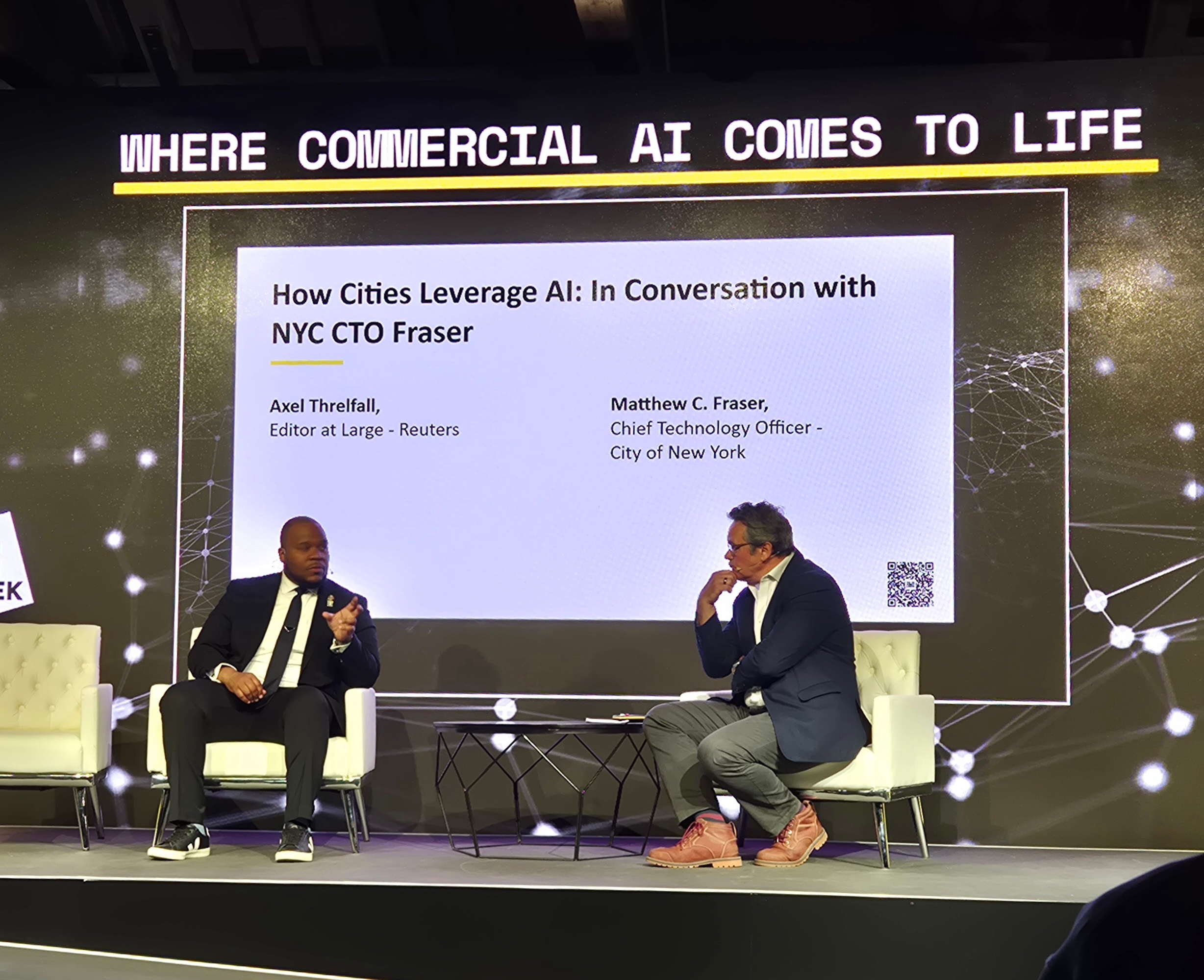 New York City chief technology officer Matthew C. Fraser (left)