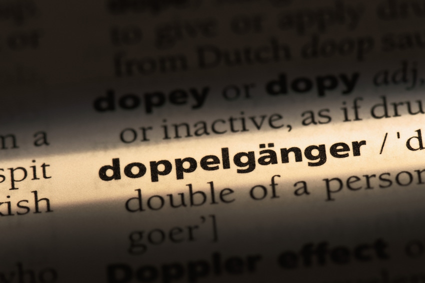 The word doppelganger highlighted in a dictionary