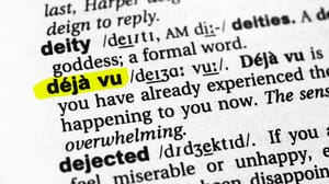 A dictionary listing for "deja vu" A dictionary listing for "deja vu"