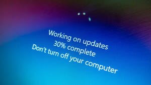 A Windows update blue screen A Windows update blue screen