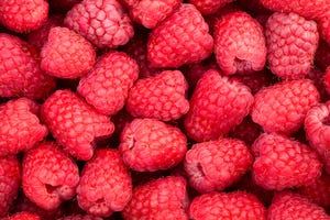 A bunch of raspberries 