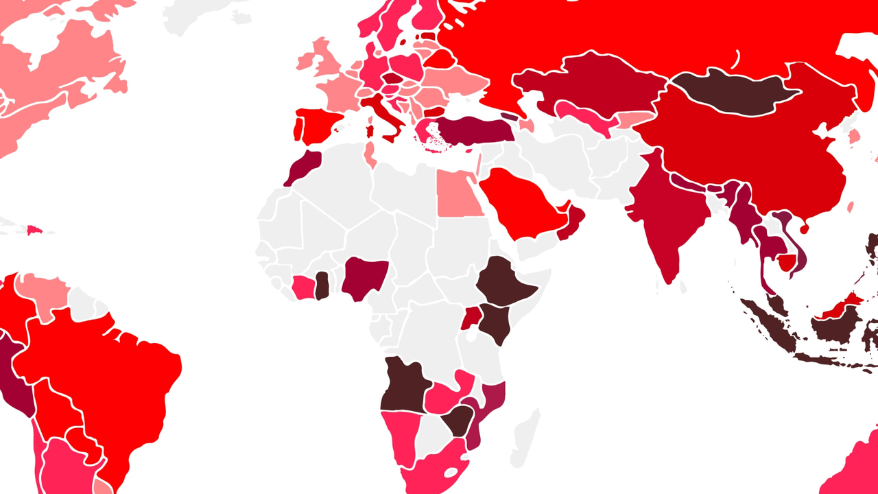 Threat Index global map Africa Threat Index global map Africa