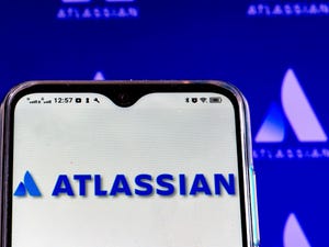 The atlassian logo on a mobile phone screen