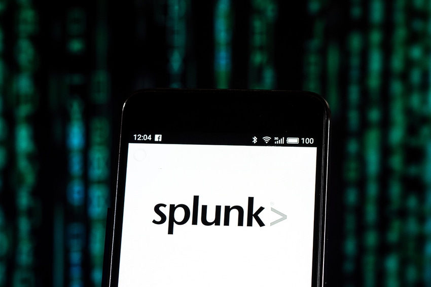 Splunk Inc. logo seen displayed on smart phone screen