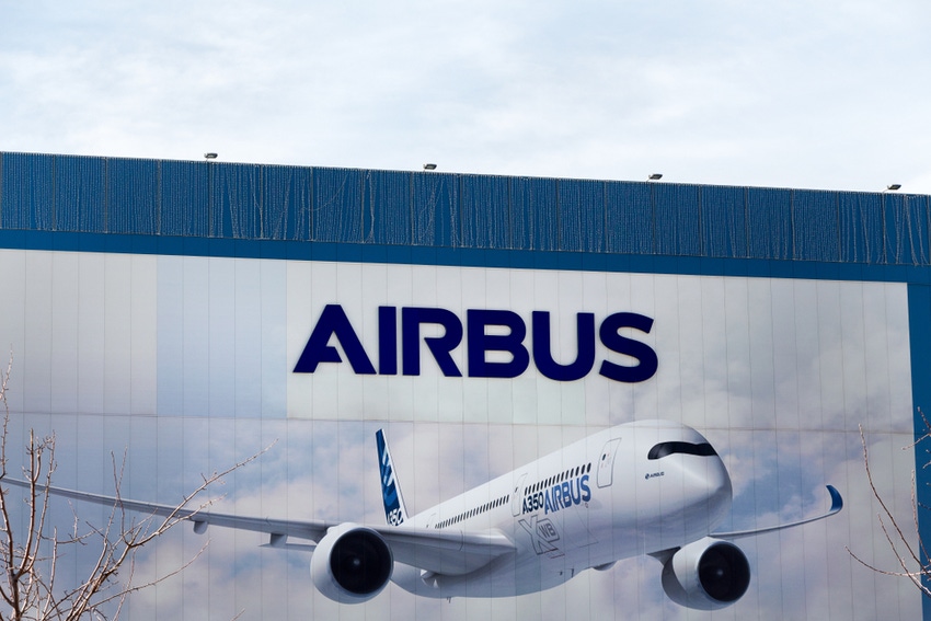 Airbus logo on Airbus building