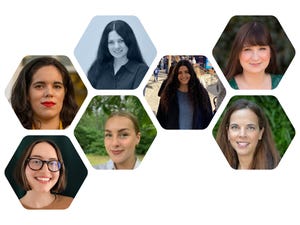 A collage featuring 7 impactful women in cyber