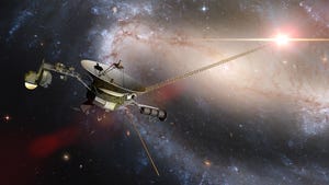 The Voyager spacecraft in deep space
