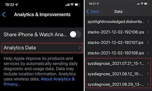 Analytics Options on iOS Analytics Options on iOS