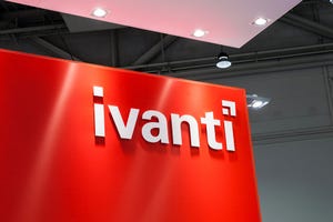 Ivanti logo on a sign