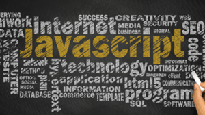 The word "Javascript" in yellow surrounded by other developer-related words in white The word "Javascript" in yellow surrounded by other developer-related words in white