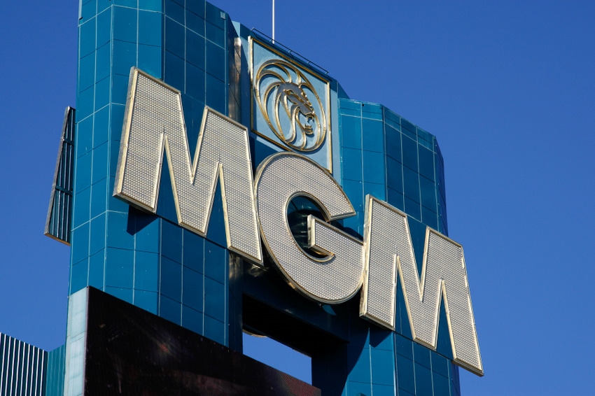 MGM sign outside the Grand Hotel in Las Vegas