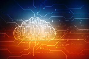 Cloud computing icon against computer hardware abstract background