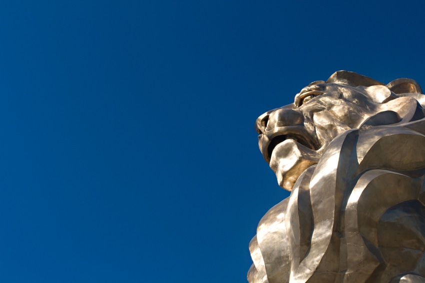 MGM Grand Lion statue in Las Vegas, Nevada