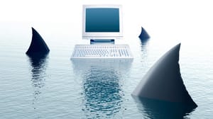 Sharks circling a computer Sharks circling a computer