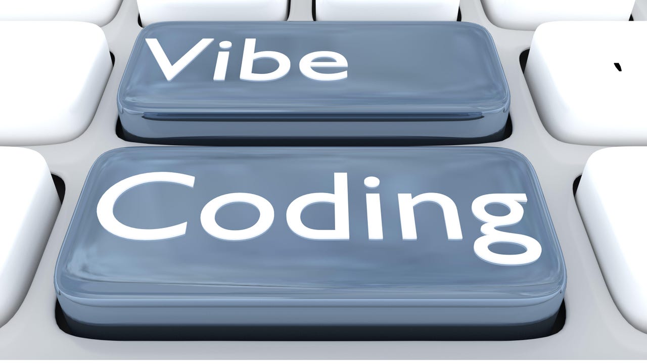 Vibe coding on a keyboard Vibe coding on a keyboard