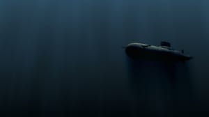 A submarine underwater A submarine underwater