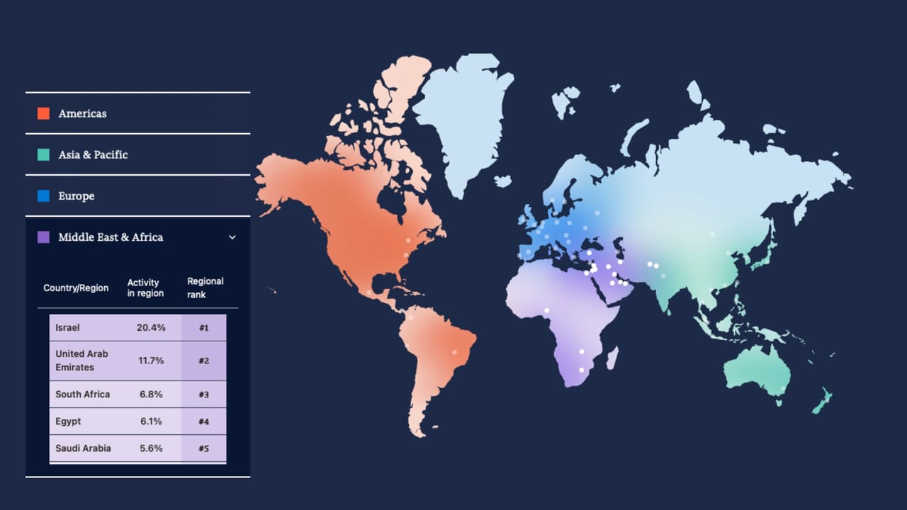 アフリカでの攻撃を強調した世界地図 アフリカでの攻撃を強調した世界地図