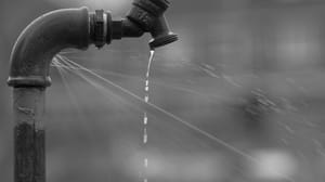 A leaky outside faucet A leaky outside faucet