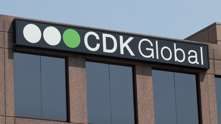 CDK Global sign on a building