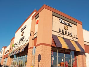 The outside of a Panera Bread location