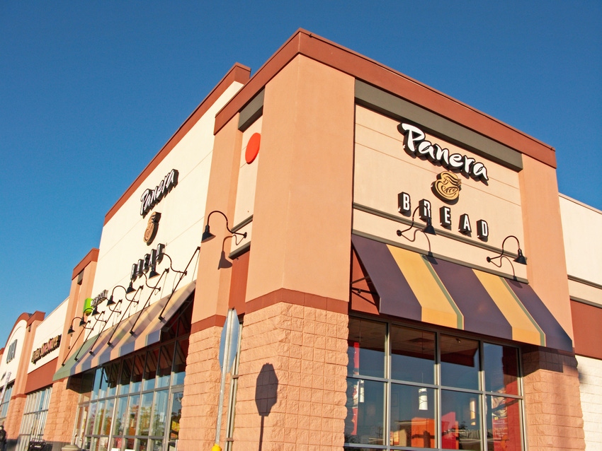 The outside of a Panera Bread location