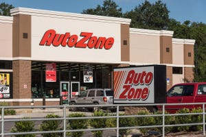 The front of an AutoZone shop
